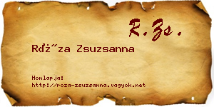 Róza Zsuzsanna névjegykártya